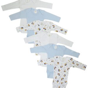 Boys Longsleeve Printed Onesie Variety 6 Pack