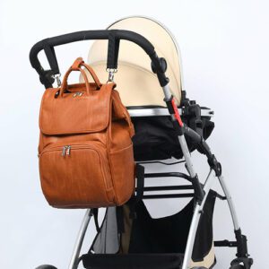 New PU Leather Diaper Bag and Portable Baby Nappy Maternity Bag