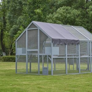 Outdoor Cat House Cat Enclosures 110" Large Kitten Playpen with