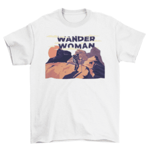 Woman hiking mountains t-shirt