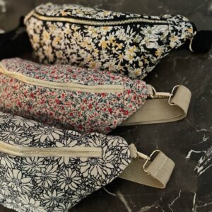 Vintage Floral Sling Bag – Adjustable Crossbody with Wide Strap for