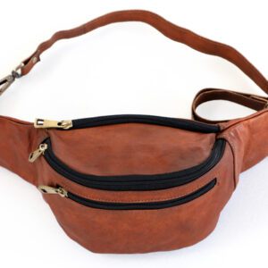 Brown Genuine Leather Fanny Pack for Men & Women Belt Bag