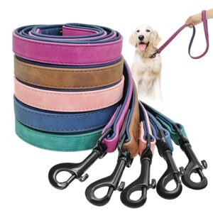 Dog Leash Harness Leather Lead Pet Dog Puppy