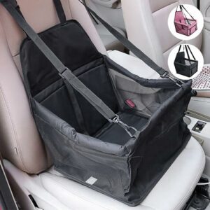 Pet Dog Cat Seat Carrier Bag Oxford Breathable Foldable with Belt Car